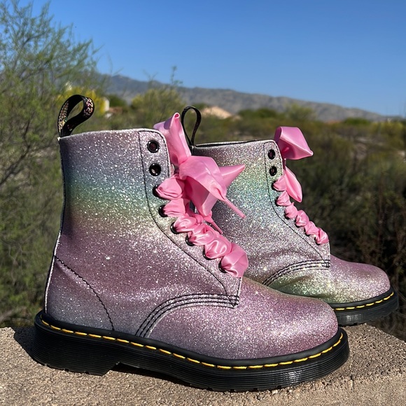 Dr. Martens Pascal Mermaid Multicolor Pastel Glitter Boots - Picture 6 of 16